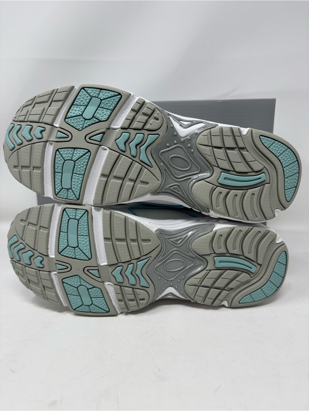 NWT Vionic 23Walk White/Teal/Gray Leather Orthotic Sneakers Size 8 Wide - Picture 6 of 10